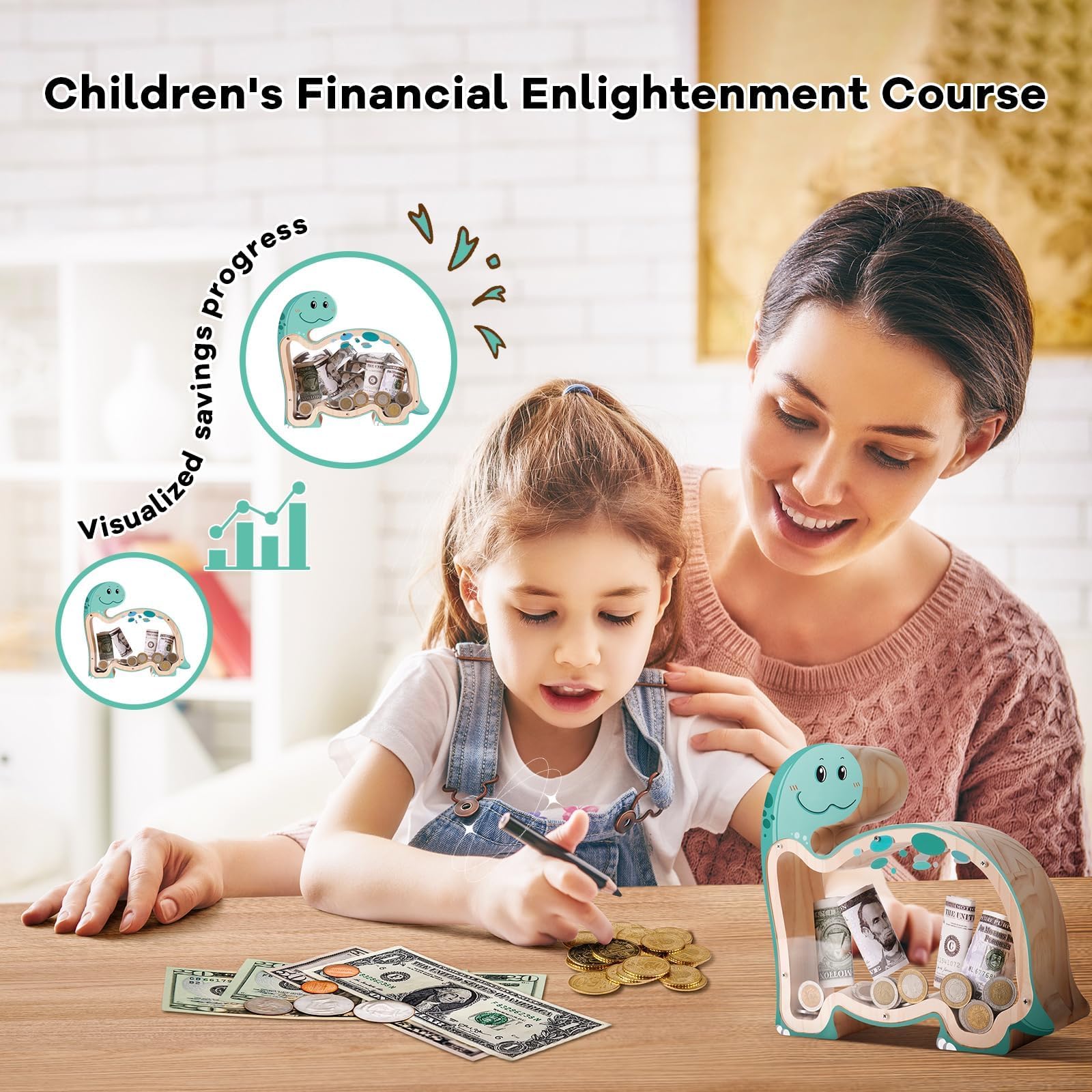 Brachiosaurus Piggy Bank: Elegant Money Keeper & Decorative Gift