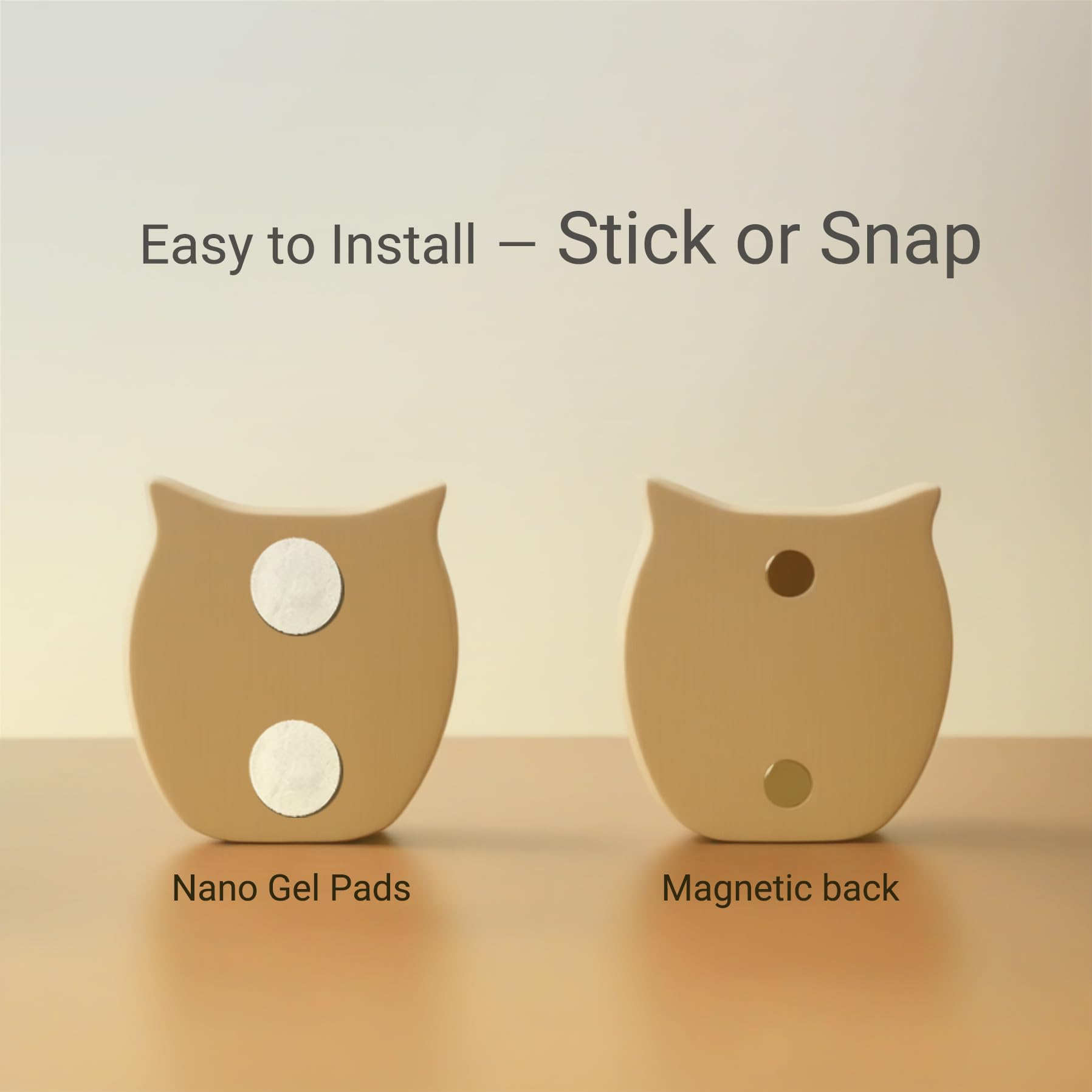 Owl-Shaped Wooden Chime Doorbell with Brass Bell