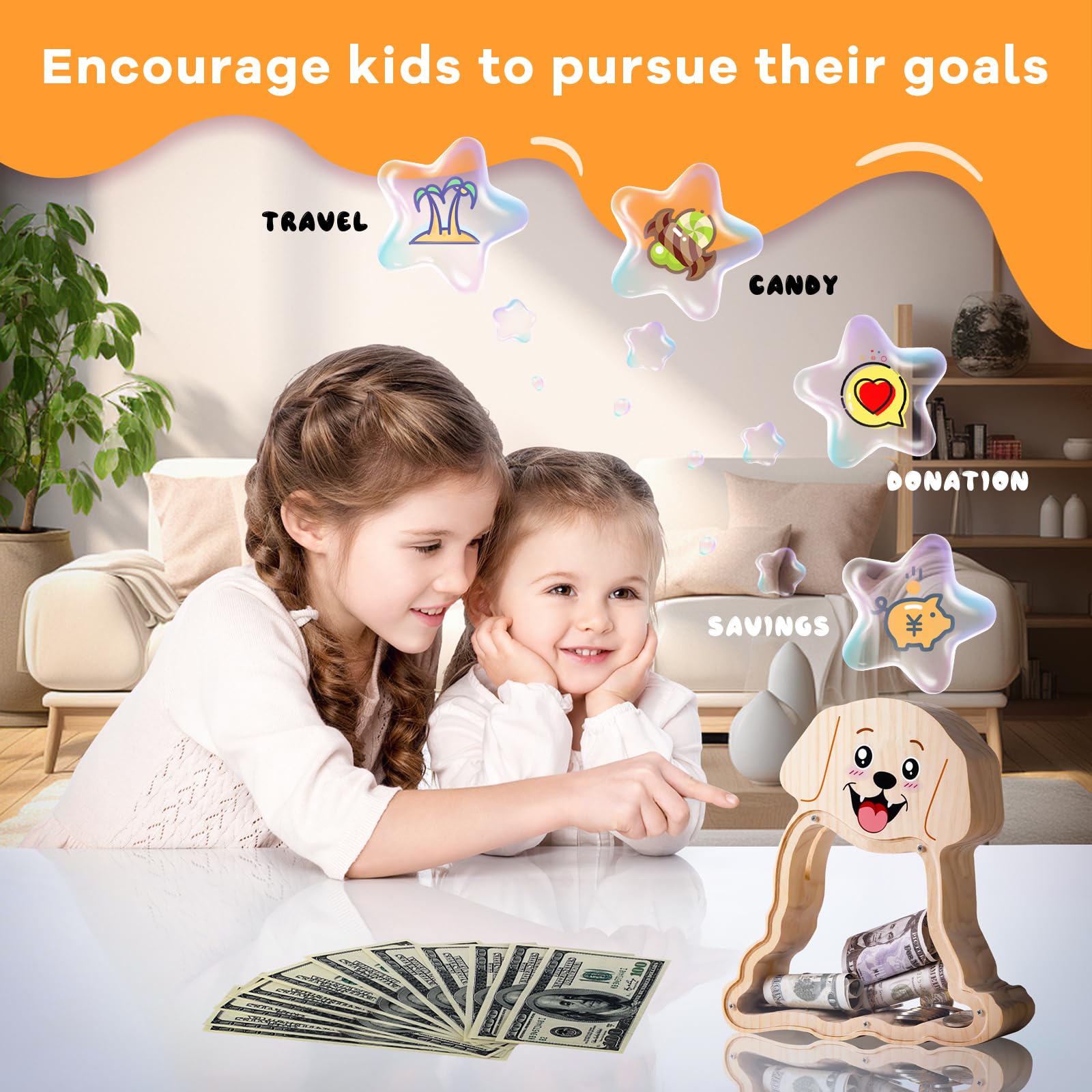 Wooden Labrador Piggy Bank - The Perfect Gift for Kids & Dog Lovers