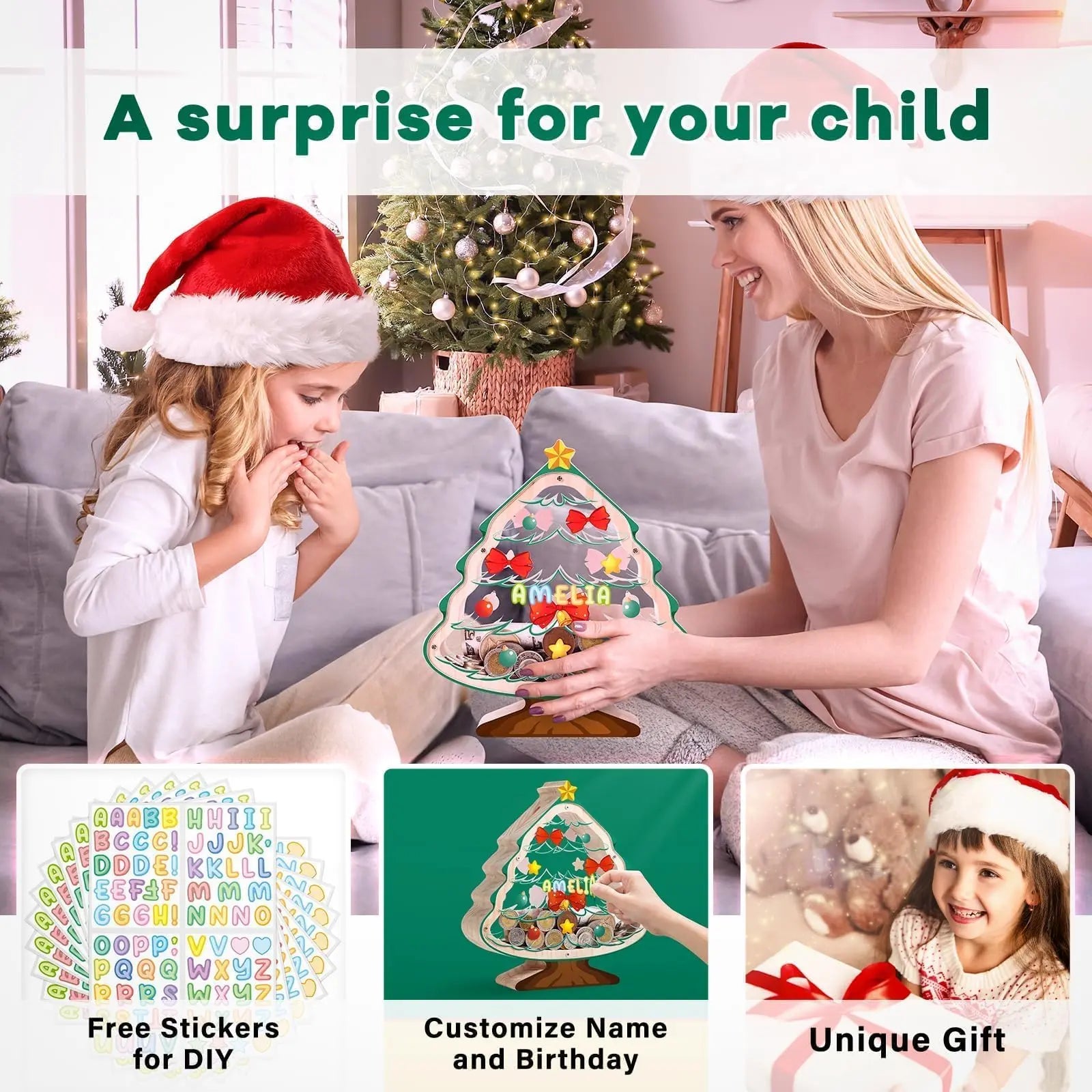 🎄Christmas Tree Piggy Bank