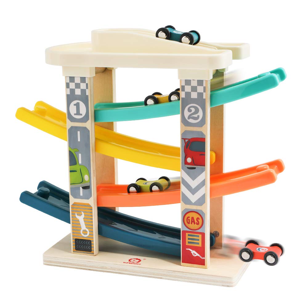 Wooden Car Ramp Toy - Early Learning Playset for Toddlers